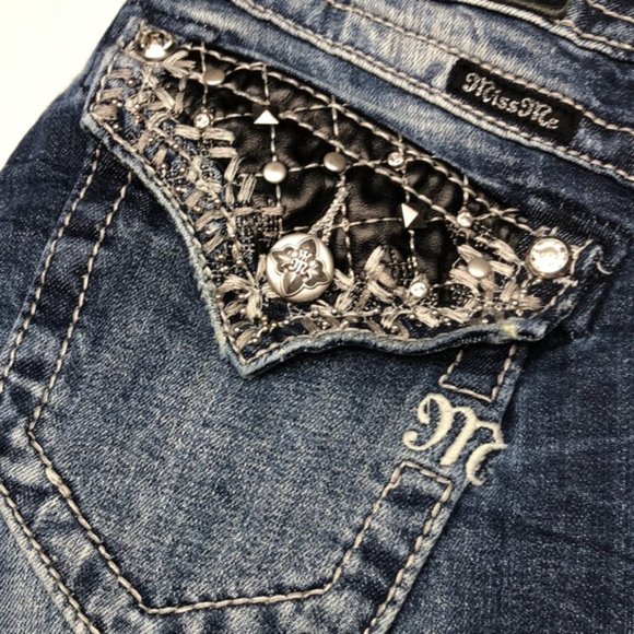 Miss Me Denim - VINTAGE MISS ME SIGNATURE BOOT JEANS 27x34 FLAP POCKET ❤️